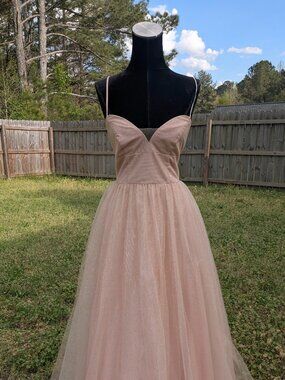 Jules and Cleo Nude Blush Pink Princess Gown Sz 4